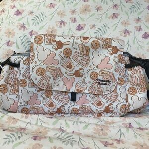 Disney Themed stroller Caddy/crossbody bag “snacks of magic” print